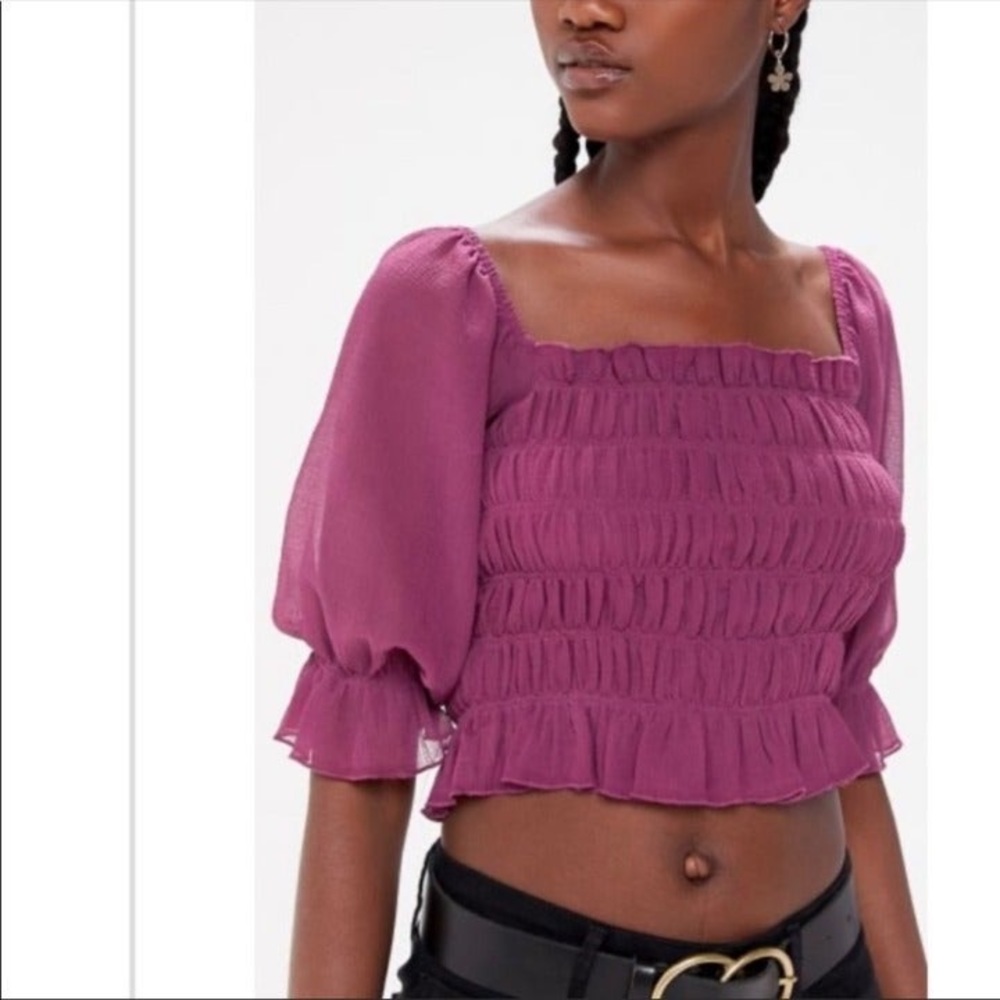 Urban Outfitters Puff Sleeve Crop Top